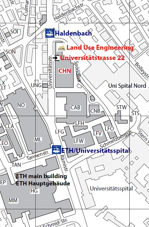 Vergrösserte Ansicht: Karte von Gebäude CHN